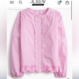 J.Crew Factory Embroidered Button up Shirt, XS